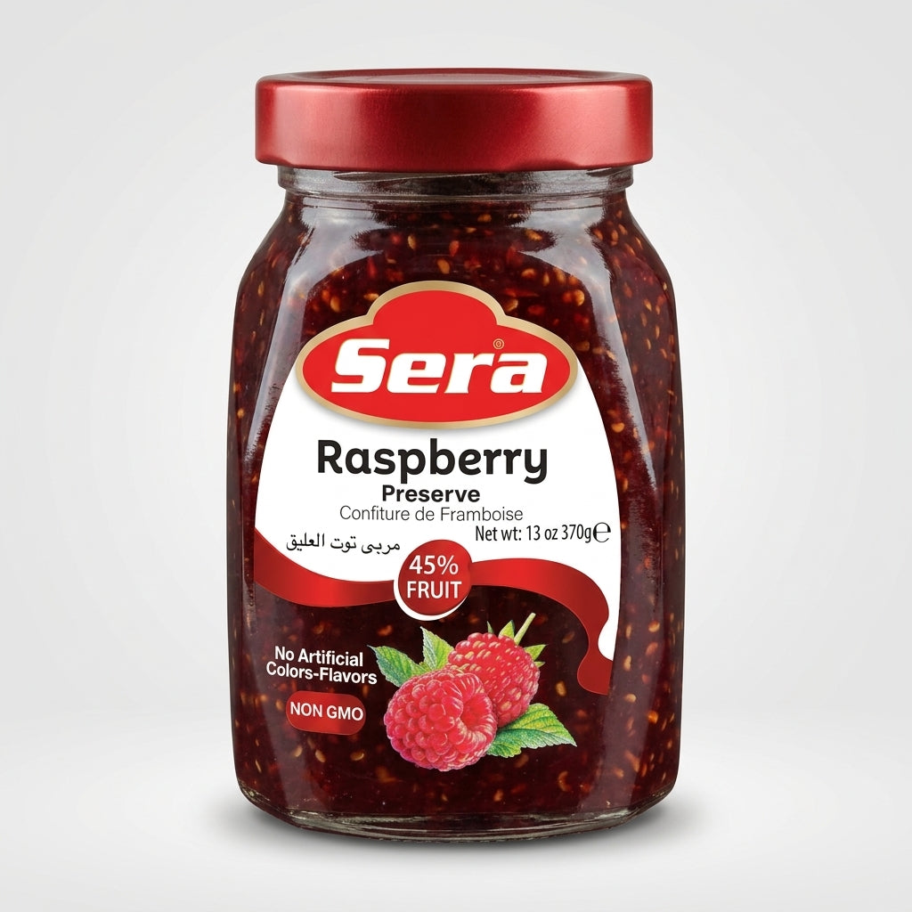 Sera Raspberry Preserve 13 oz - 45% Fruit Non-GMO