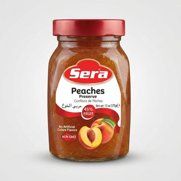 Sera Peaches Preserve 13 oz - 45% Fruit Non-GMO Spread