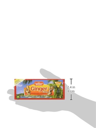 Caribbean Dreams Ginger Tea, Herbal Caffeine Free, 24 Tea Bags, Model 387CC