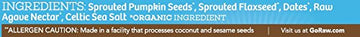 Go Raw Organic Live Pumpkin Bars - 0.458 Oz