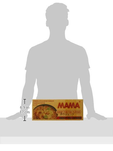 Mama Instant Noodle, Tom Yum Shrimp Spicy Flavor, 3.17 Ounce (Pack of 20) - Authentic Thai Instant Soup Noodles