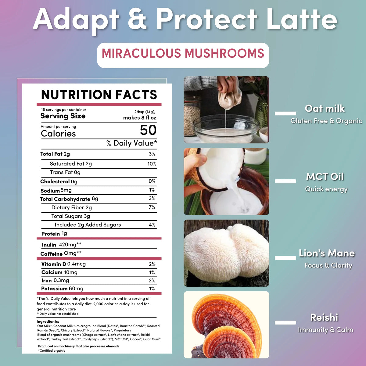 Miraculous Mushrooms® Adapt & Protect Instant Herbal Latte