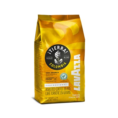 Lavazza ¡TIERRA! Colombia Whole Bean Espresso Coffee, 2.2 Pound, Notes of Tropical Fruit, Model CD-Lavazza Tierra Columbia 1kg