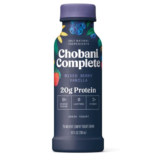 Chobani 20g Low-Fat Greek Yogurt Drink Mixed Berry Vanilla 10 fl oz