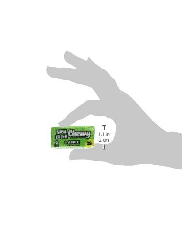Now & Later Soft Taffy Chews Candy, Apple, 0.93 Ounce Bar, Pack Of 24