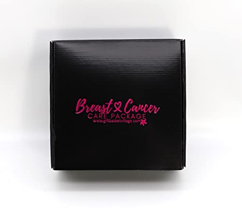 Gift Basket Village Breast Cancer Care Package - 15 Piece Set, Black and Pink, Includes Mints, Chapstick, Plush, and Mug
