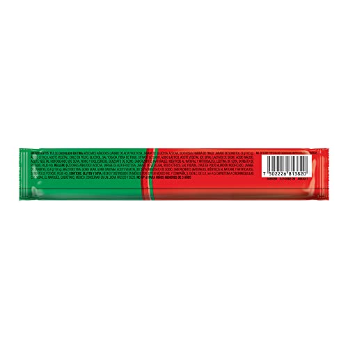 Lucas Skwinklote Watermelon Flavor Candy Strips, Sweet and Sour, 1.41oz - 6 Pieces Pack, Red