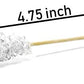 White Sugar Sticks Individually Wrapped Perfect For Coffee Tea And Drinks, Barista Swizzle Sticks And Rock Candy Crystals, 25 Pieces