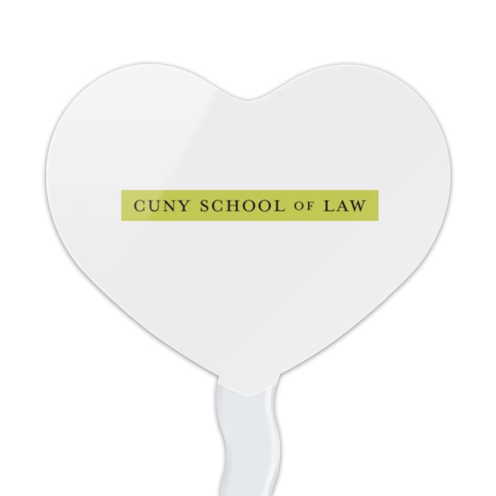GRAPHICS & MORE Cupcake Picks Set of 6 - Acrylic Decoration Toppers - CUNY School of Law Heart Design