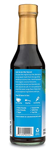 Coconut Secret Coconut Aminos - 8 Fl Oz (Pack of 2) - Low Sodium Soy Sauce Alternative, Low-Glycemic - Organic, Vegan, Non-GMO,