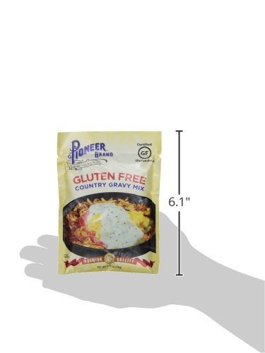 Pioneer Gluten Free Country Gravy, 2.75 oz Pack of 12 - Delicious, Convenient, and Perfect for Your Favorite Dishes