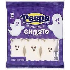Pack Of 4 - Halloween Peeps Variety - Ghosts, Monsters, Pumpkins, And Skulls, 3 Oz