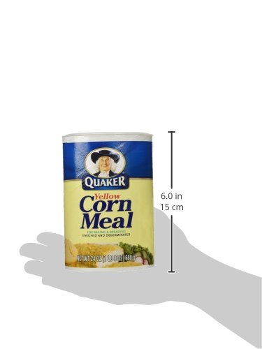 Quaker Yellow Corn Meal, 24 oz (Pack of 2) - Gluten-Free, Perfect for Baking and Cooking, 48 Ounce Total