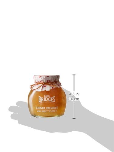 MRS BRIDGES Ginger Preserve with Malt Whisky, 12oz Jar, Made in Scotland