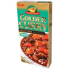 S & B 316921 3.2 oz Sauce Mix Medhot Golden Curry - Pack of 1212