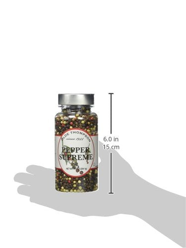 Olde Thompson Pepper Supreme, Whole Pepper Blend With White, Black, Pink, And Green Peppercorns, Refill For Pepper Grinders, 7.2