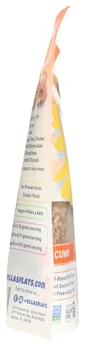 Ellas Flats All Seed Cracker Crisp, Cumin, Vegan, Keto & Paleo Friendly, Gluten Free & Non-GMO, 4.8 Ounce (Pack of 6)