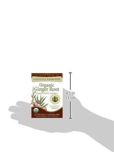 Lifestyle Awareness Ginger Root Tea, Organic, 20 Count (Pack of 2)
