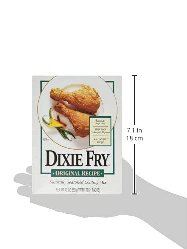 Dixie Fry Original Recipe Coating Mix, Naturally Seasoned, 10 oz (3 Pack)