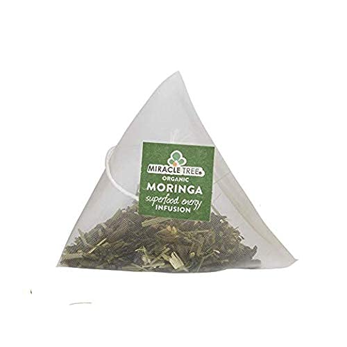 Miracle Tree'S Moringa Energy Tea - Green Tea, Ginger & Lemon | Super Caffeinated Blend | Healthy Coffee Alternative, Perfect Fo