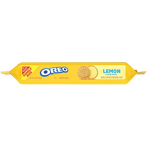 OREO Lemon Creme Sandwich Cookies, Family Size, 12 - 20 oz Packs