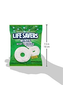 LIFE SAVERS Wint-O-Green Breath Mints Hard Candy Bulk Pack, 6.25 oz Bags (Pack of 12)