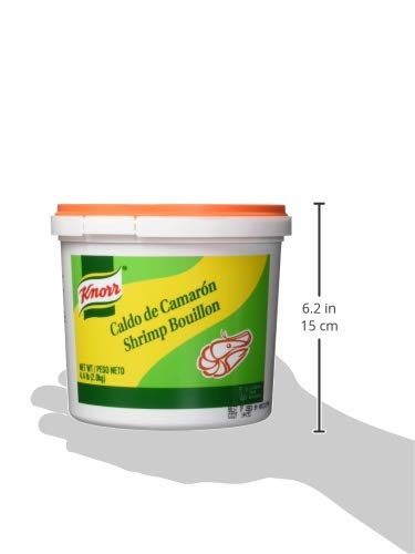 Knorr Professional Caldo de Camaron  Shrimp Bouillon with Shrimp Flavor Granulated Base  Bouillon as a Base  Marinade  Flavor Enhancer  Shelf Stable Convenience  0g Trans Fat  4.4 lbs (Pack of 4)