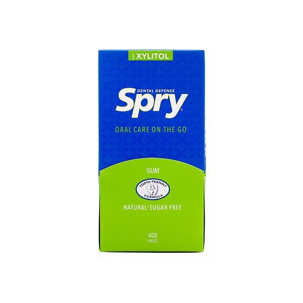 Spry Chewing Gum - Aspartame-Free, Sugar-Free, Non-GMO, Gluten-Free, 400 Count, Variety