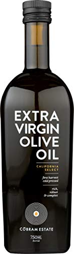 Cobram Estate Extra Virgin Olive Oil 100% California Select, First Cold Pressed, Non-GMO 750mL, Keto Friendly High in Antioxidan