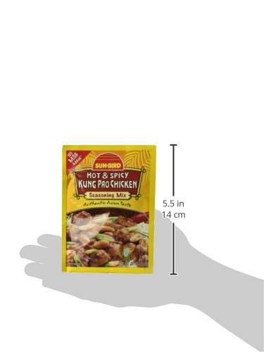 Sun-Bird HOT & SPICY KUNG PAO CHICKEN Asian Seasoning Mix, .87oz (4-pack)