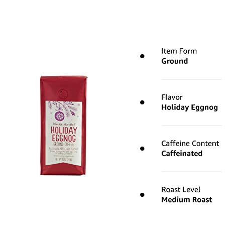 WMCP Holiday Limited Edition Ground Coffee, Eggnog Flavor, 12 Ounce Pack