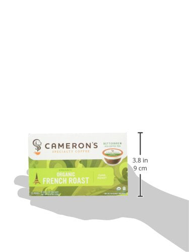 Camerons 100% Organic French Roast Single Serve Dark Roast 12 Count Box