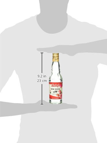 Sadaf Rose Water Glass Bottle, 10 fl. oz., Clear, Model 38-5912