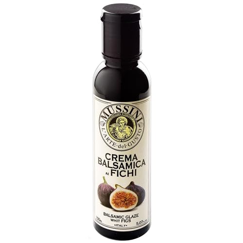 Italian Natural Flavored Fig Balsamic Glaze from Mussini, 16.9 Ounces