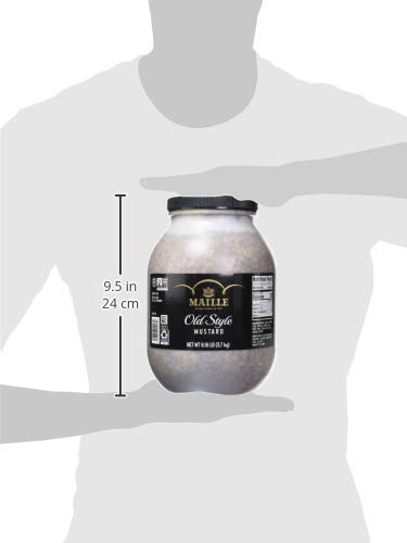 Maille Old Style Whole Grain Stone Ground Mustard, Premium Quality, For Marinades, Sauce And Dressing Jar, Gluten Free, 8.16 Lbs