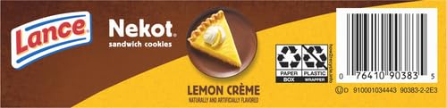 Lance Nekot Cookie Sandwiches Lemon Creme Filling 8 Count (Pack Of 3)