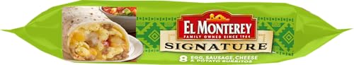 El Monterey Signature Egg, Sausage, Cheese & Potato Breakfast Burrito, 36 Oz (Frozen)