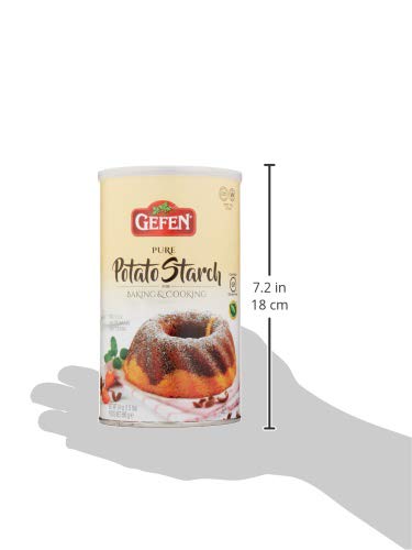 Gefen Pure Gluten Free Potato Starch, 24Oz For Cooking & Baking (1.5 Lb) Resealable Container | Excellent Fried Chicken Flour |
