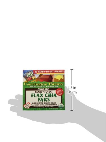 Carrington Farms Organic Flax Chia Paks, 5.08 Oz 12 Packets (Pack Of 6), Packaging May Vary