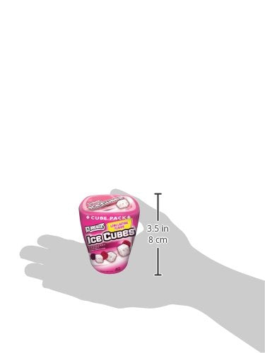 Ice Breakers Ice Cubes Raspberry Sorbet Chewing Gum (Sugar Free, 40-Count Pieces, Pack Of 8)