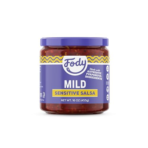 Fody Foods Vegan Mild Salsa, Chunky Tomato Jalapeno, Low Fodmap Certified, Sensitive Recipe, Gut & IBS Friendly, 16 Ounce, Pack