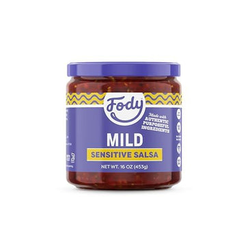 Fody Foods Vegan Mild Salsa, Chunky Tomato Jalapeno, Low Fodmap Certified, Sensitive Recipe, Gut & IBS Friendly, 16 Ounce, Pack
