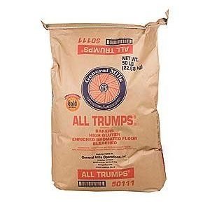 All Trumps Hi Gluten Flour, 50 lb Pack, Ideal for Baking and Cooking