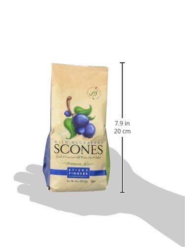 Sticky Fingers Bakeries Bulk Scone Mix: Just Add Water Scone Mixes (Wild Blueberry), 15.0 Ounce (Pack Of 6)