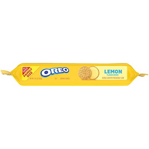OREO Lemon Creme Sandwich Cookies, Family Size, 12 - 20 oz Packs