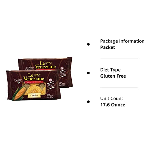 Le Veneziane Capellini- Gluten Free Pasta, 8.8 Ounce (Pack Of 2)