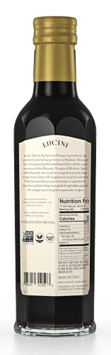 Lucini Italia Savory Fig Balsamico Artisan Vinegar, Aged Balsamic, Non-GMO, Whole30 Approved, 250mL, Pack of 6