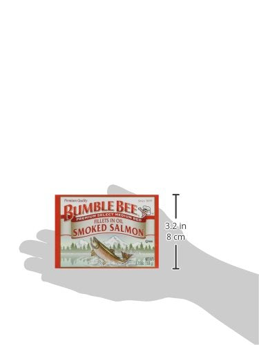 Bumble Bee Smoked Salmon Fillets in Oil, 3.75oz Can, Pack of 6