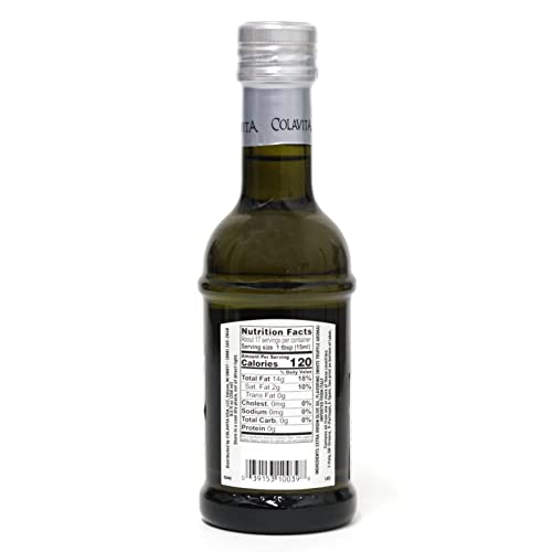 Colavita Flavored EVOO - Tartufolio Condiment, White Truffle Flavored Extra Virgin Olive Oil, 8.5oz Glass Bottle (Pack of 2)