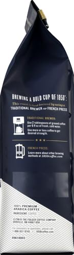 1850 Black Gold Dark Roast Ground Coffee, 12 Oz